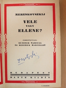 Mereskovszkij - Vele vagy ellene? [antikvár]