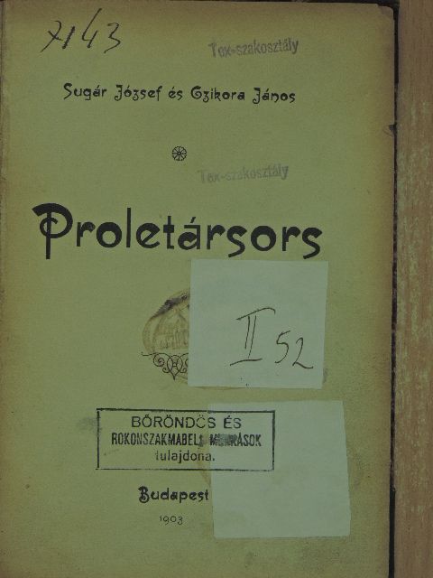Czikora János - Proletársors [antikvár]