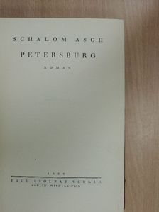 Schalom Asch - Petersburg [antikvár]