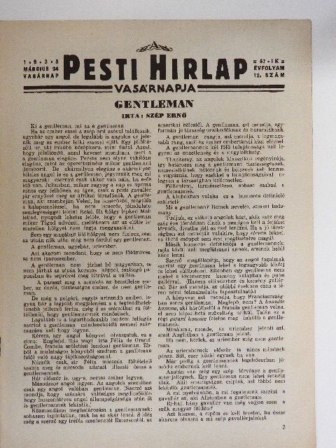 Surányi Miklós - A Pesti Hirlap Vasárnapja 1935. március 24. [antikvár]
