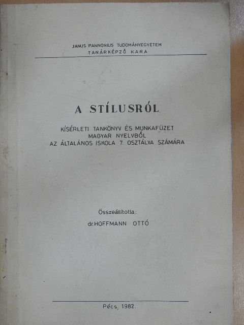 A stílusról [antikvár]