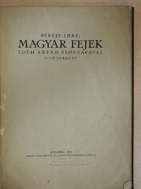 Pérely Imre - Magyar fejek [antikvár]