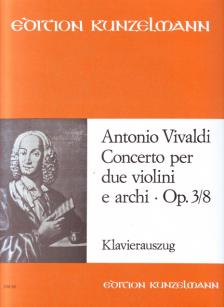 ANTONIO VIVALDI - CONCERTO PER DUE VIOLINI E ARCHI OP.3/8 KLAVIERAUSZUG (GOMBÁS PÁL)