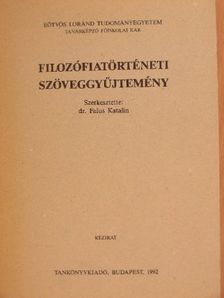 Ágoston - Filozófiatörténeti szöveggyűjtemény [antikvár]