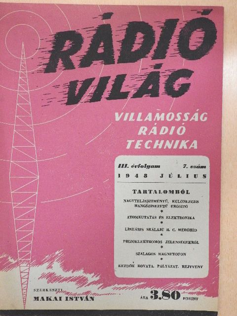 Rádióvilág 1948. július [antikvár]
