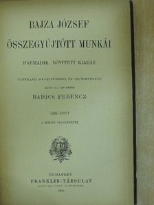 Bajza József - Bajza József összegyűjtött munkái I. (töredék) [antikvár]