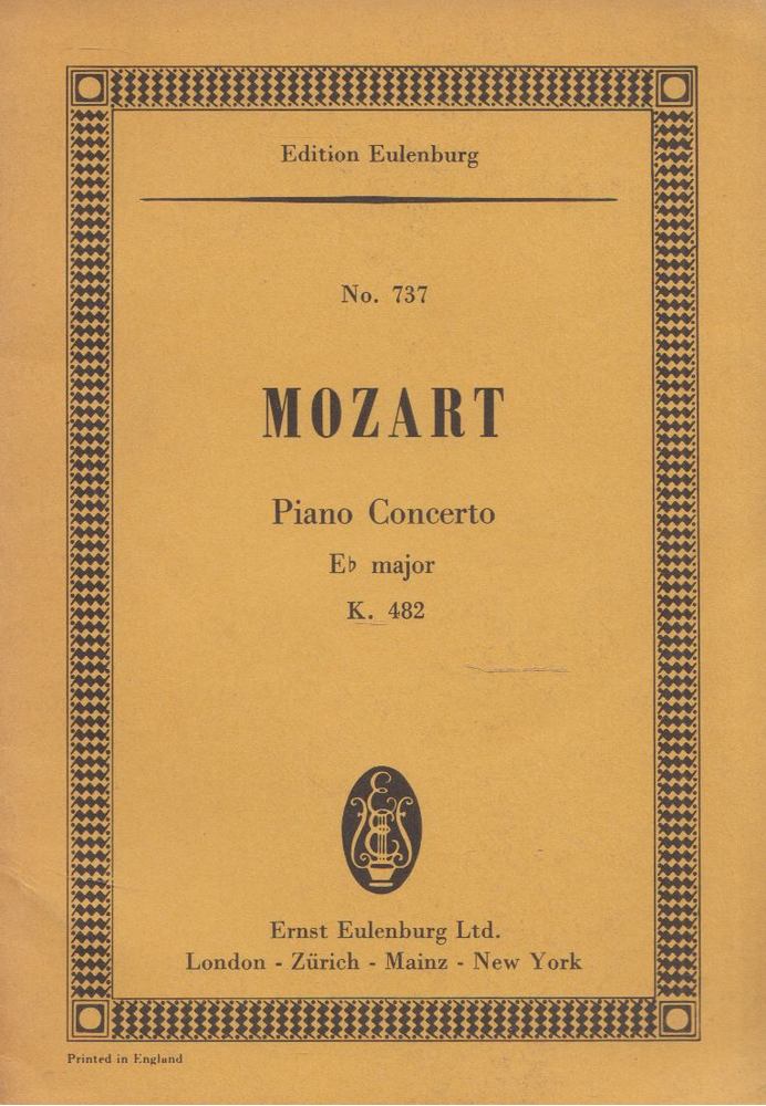 Friedrich Blume, Mozart, Wolfgang Amadeus - Concerto Eb major for Pianoforte and Orchestra by Wolfgang Amadeus Mozart K. 482 [antikvár]