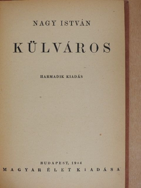 Nagy István - Külváros [antikvár]
