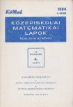 Fried Ervinné - Középiskolai matematikai lapok 1984/4. szám [antikvár]