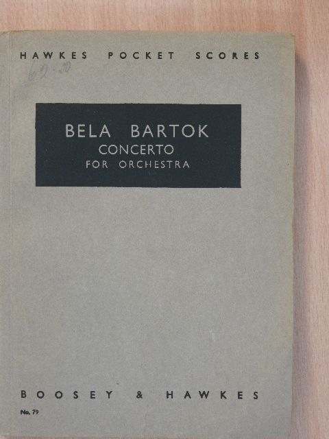 Bartók Béla - Concerto for Orchestra (Solymos Péter könyvtárából) [antikvár]