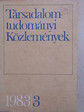 Balogh István - Társadalomtudományi Közlemények 1983/3. [antikvár]
