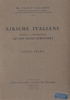Dr. Paolo Calabró - Liriche italiane parte prima [antikvár]