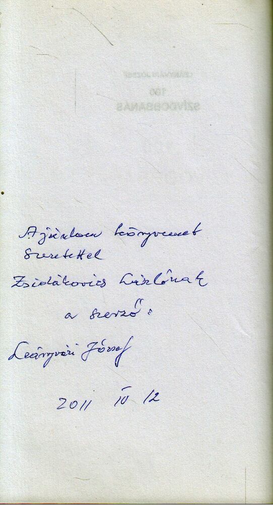 Leányvári József - 100 szívdobbanás (dedikált) [antikvár]