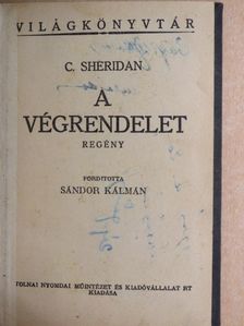C. Sheridan - A végrendelet [antikvár]