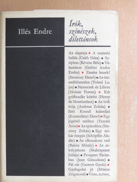 Illés Endre - Írók, színészek, dilettánsok [antikvár]