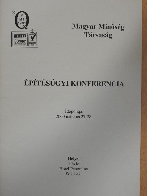 Dr. Dessewffy Anna - Építésügyi konferencia [antikvár]