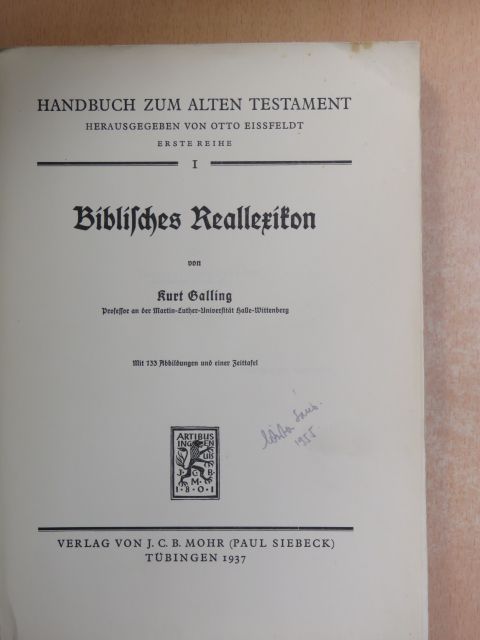 Biblisches Reallexikon [antikvár]