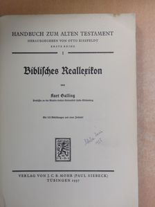 Biblisches Reallexikon [antikvár]
