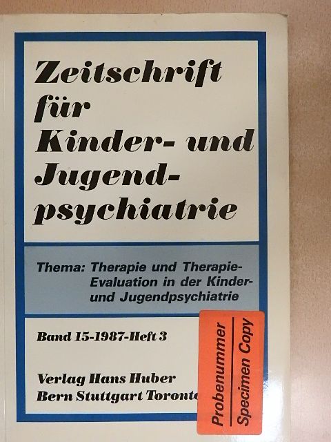 H. Kremp-Ottenheym - Zeitschrift für Kinder- und Jugendpsychiatrie [antikvár]