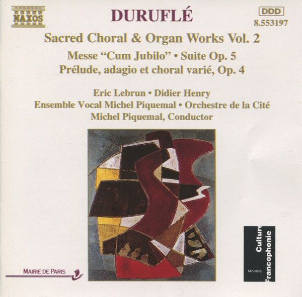 DURUFLÉ - SACRED CHORAL & ORGAN WORKS VOL.2 CD LEBRUN, HENRY, PIQUEMAL