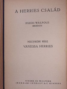Hugh Walpole - A Herries család IV/1-2. [antikvár]