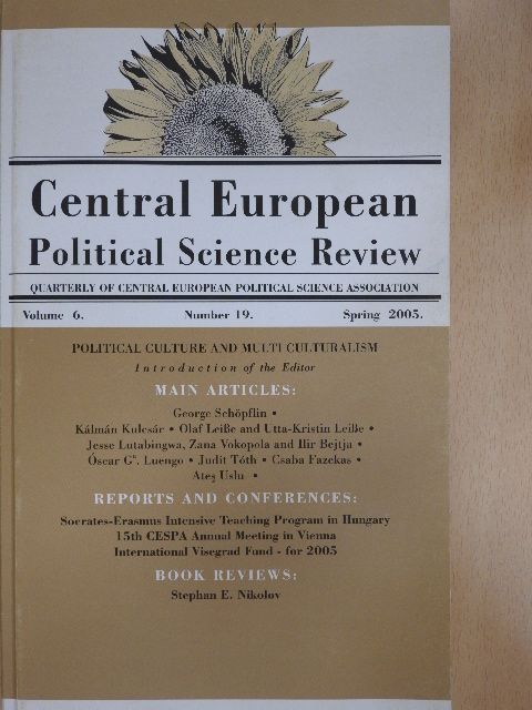 George Schöpflin - Central European Political Science Review Spring 2005. [antikvár]
