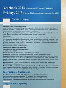 Artner Annamária - A nemzetközi munkásmozgalom történetéből 2013 [antikvár]