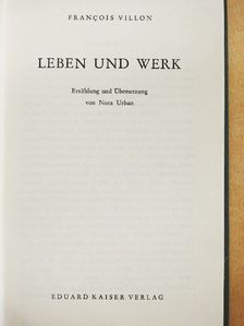 Francois Villon - Leben und Werk [antikvár]