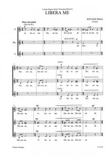KOCSÁR  MIKLÓS - LIBERA ME PER CORO FEMMINILE