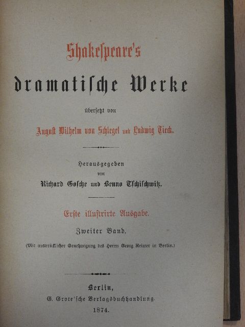 William Shakespeare - Shakespeare's dramatische Werke 2. (gótbetűs) [antikvár]