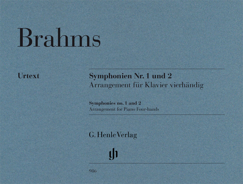 BRAHMS... - SYMPHONIEN NR.1 UND 2 ARRANGEMENT FÜR KLAVIER VIERHAENDIG URTEXT