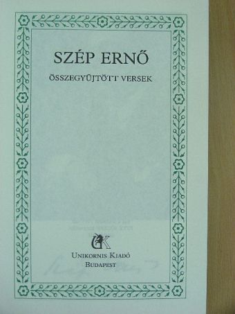 Szép Ernő - Összegyűjtött versek [antikvár]