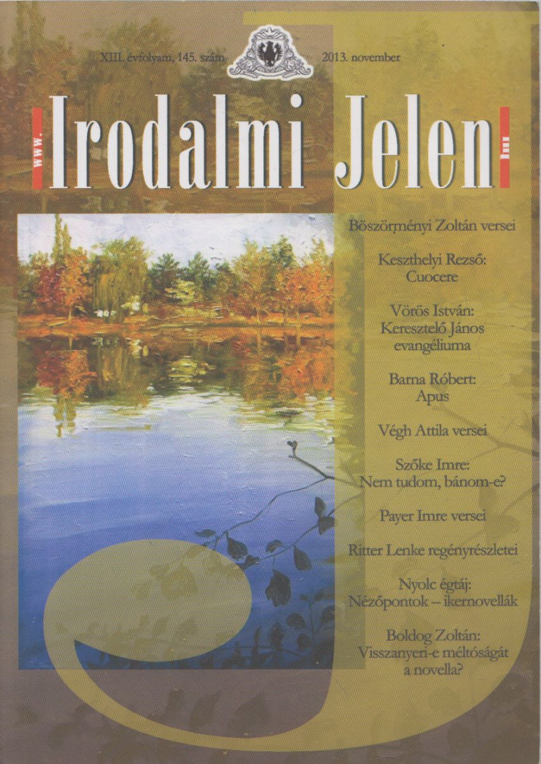 Böszörményi Zoltán - Irodalmi jelen 2013. november [antikvár]
