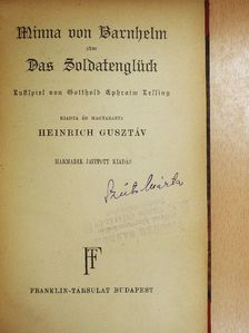Gotthold Ephraim Lessing - Minna von Barnhelm oder das Soldatenglück (gótbetűs) [antikvár]