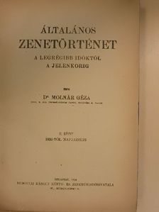 Dr. Molnár Géza - Általános Zenetörténet II. [antikvár]