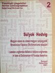 Sulyok Hedvig - Magyar-olasz és olasz-magyar szójegyzék Verancsics Faustus dictionariuma alapján [antikvár]
