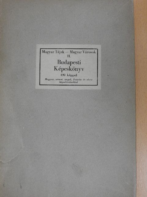 Budapesti képeskönyv [antikvár]
