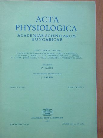 Bartha J. - Acta physiologica - Academiae Scientiarum Hungaricae 1981. [antikvár]
