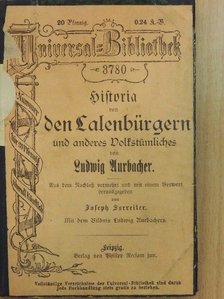 Ludwig Aurbacher - Historia von den Lalenbürgern (gótbetűs) [antikvár]