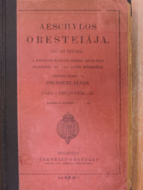 Aeschylos - Aeschylos Oresteiája [antikvár]