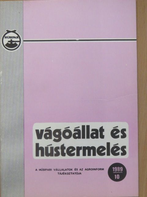 Dr. Joó Tamás - Vágóállat és hústermelés 1989/10. [antikvár]