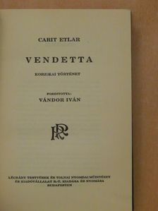 Carit Etlar - Vendetta [antikvár]