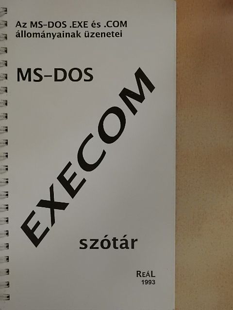 Kis Balázs - MS-DOS Execom szótár [antikvár]
