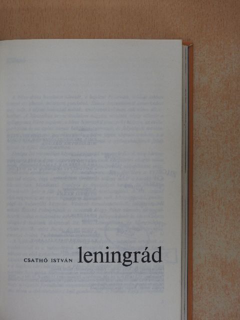 Csathó István - Leningrád [antikvár]