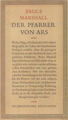 Bruce Marshall - Der Pfarrer von Ars [antikvár]