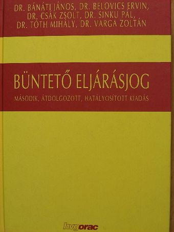 Dr. Bánáti János - Büntető eljárásjog [antikvár]