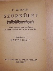 F. W. Bain - Szürkület [antikvár]