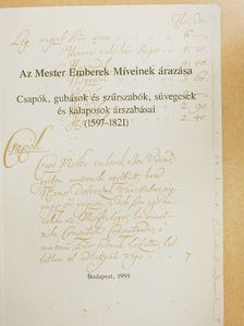 Csapók, gubások és szűrszabók, süvegesek és kalaposok árszabásai (1597-1821) [antikvár]