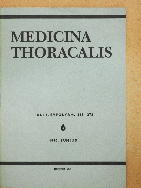Csontos Éva - Medicina Thoracalis 1990. június [antikvár]