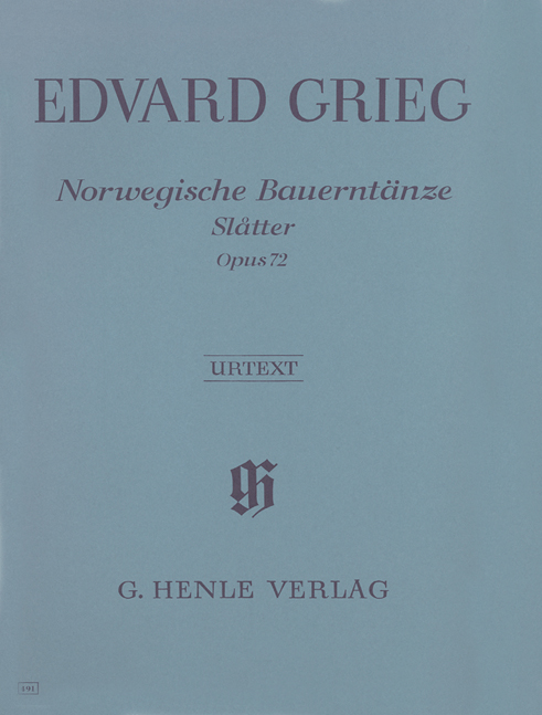 GRIEG - NORWEGISCHE BAUERNTAENZE SLAETTER OP.72 FÜR KLAVIER URTEXT